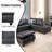 3-piece Synthetic Leather Sectional Sofa-436734142