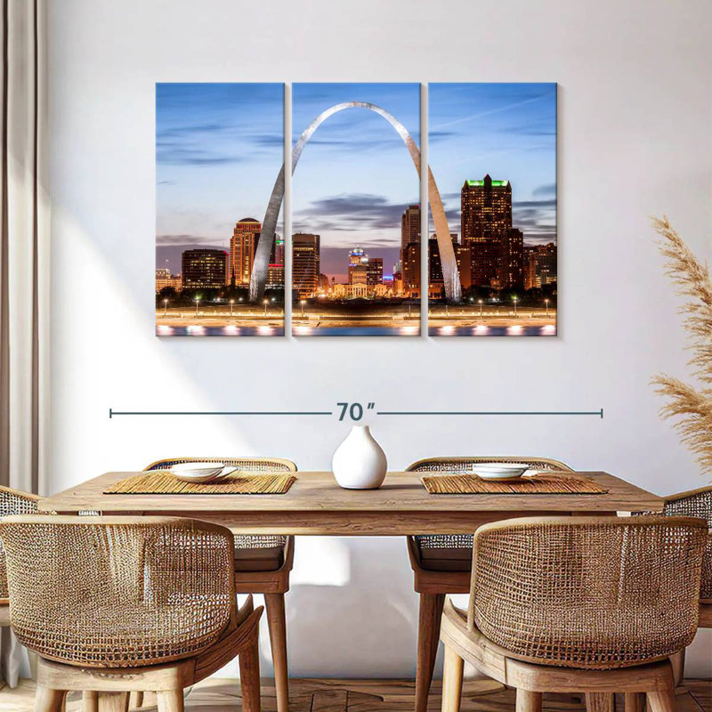 Iconic Gateway Arch, 36" H x 57" W