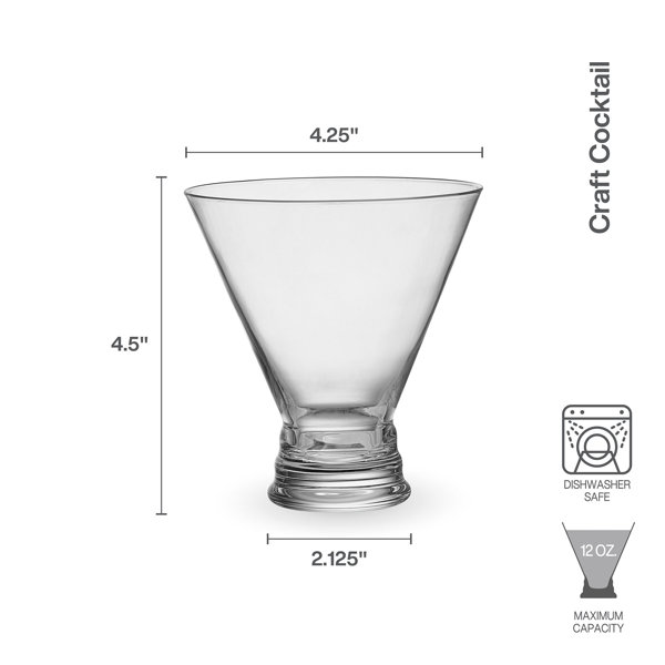 Mikasa Cheers 10 oz Martini Glass Set, 4 count