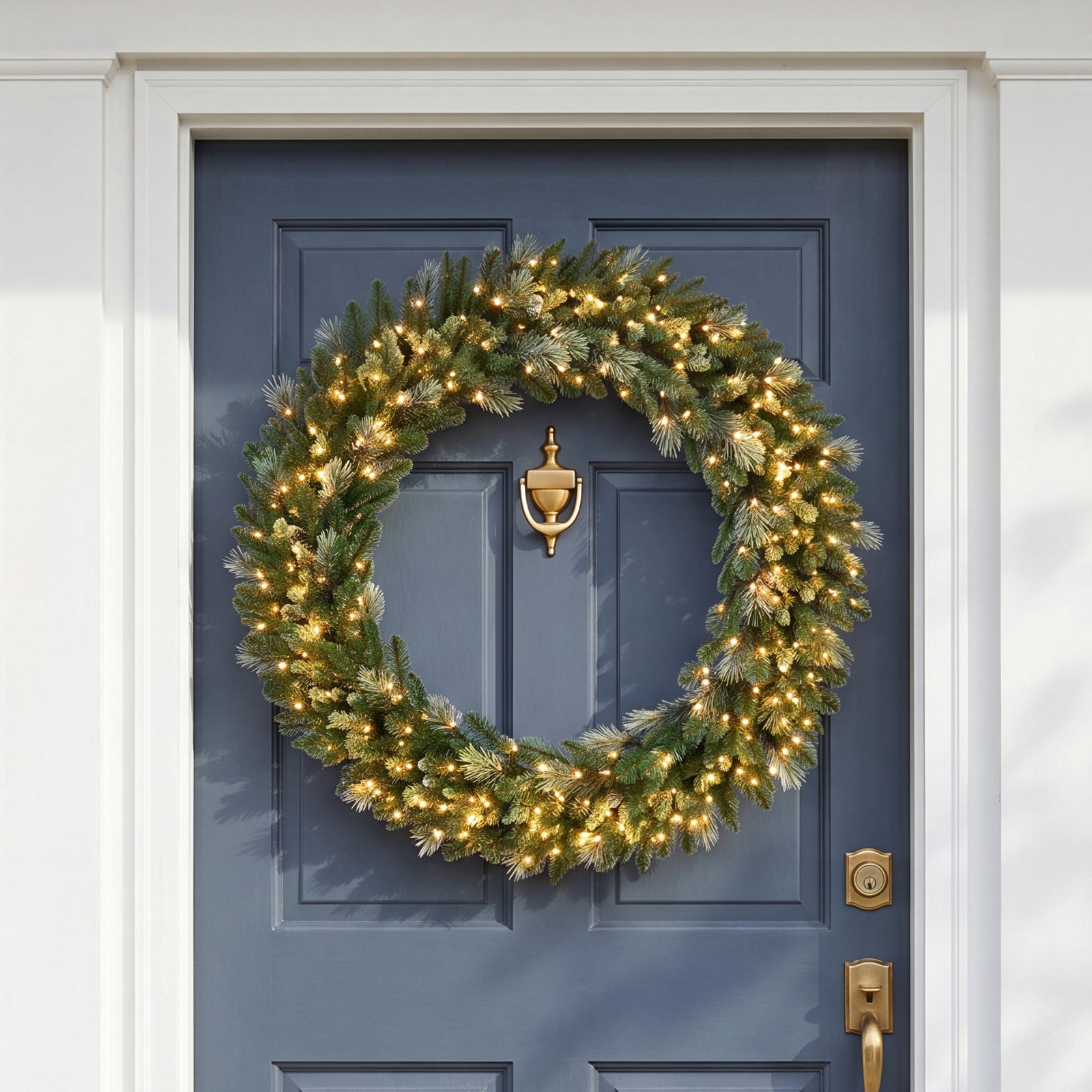 The Holiday Aisle® 60in. Carolina Pine Wreath with Clear Lights
