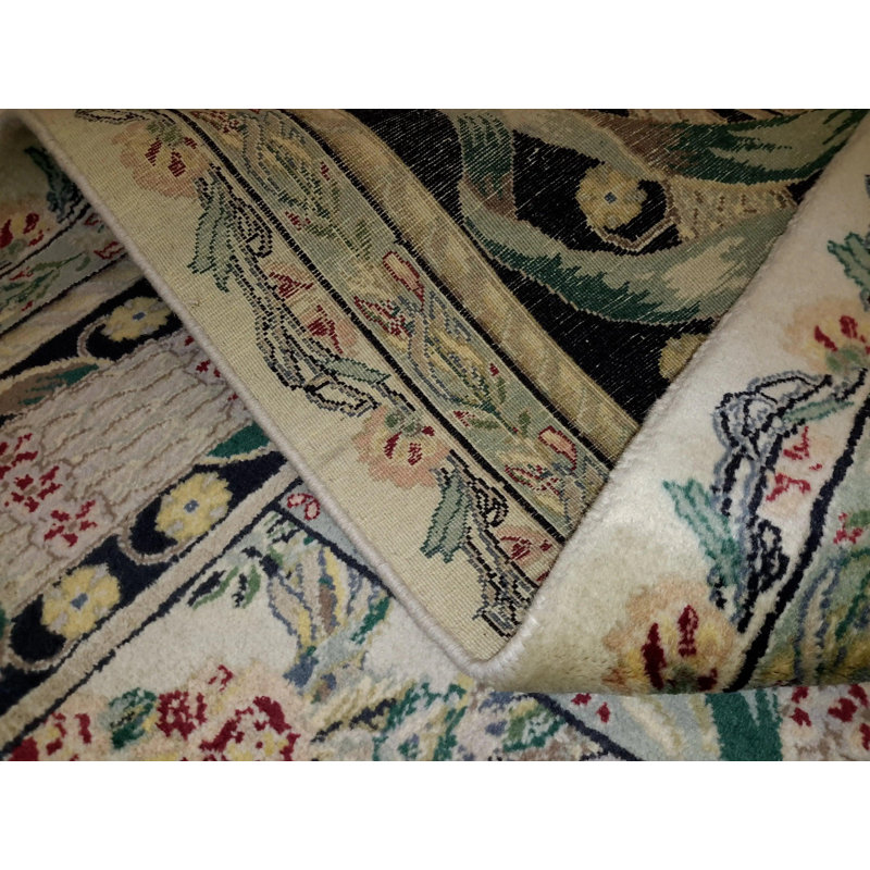 Tapis oriental gris en laine / coton fait à la main 6 pi x 9 pi 2 po Oriental