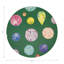 Sous-verres ronds en cuir Jewel Green Vegan-119015129