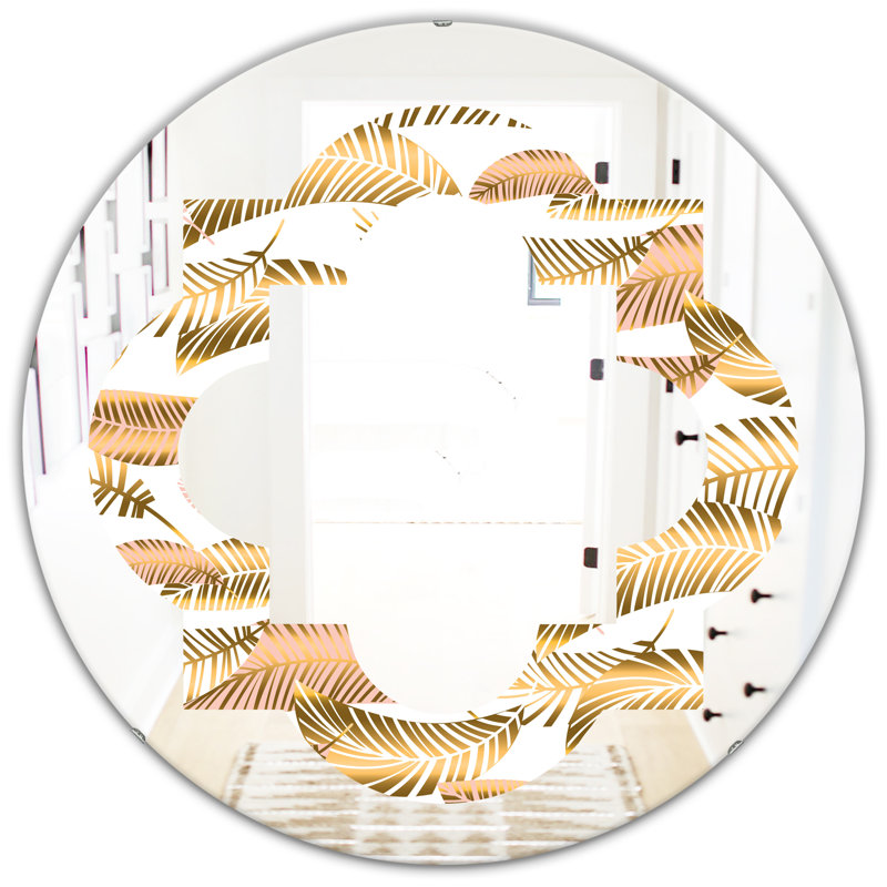 Miroir mural éclectique Quatrefoil, H 24 po x l 24 po