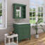 Meuble-lavabo simple 30 po avec plateau en résine et armoire à pharmacie Shaneca-1197069230