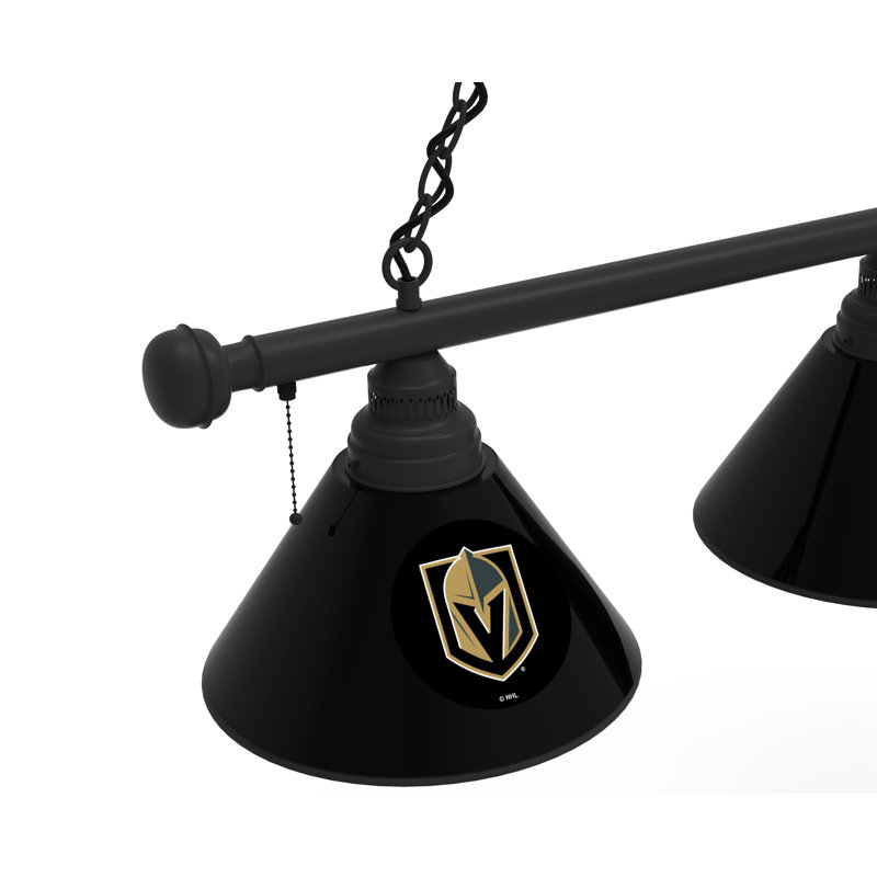 3 - Light Pool Table Lights Pendant, Black, Vegas Golden Knights
