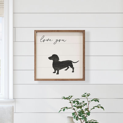 Love You Dachshund White