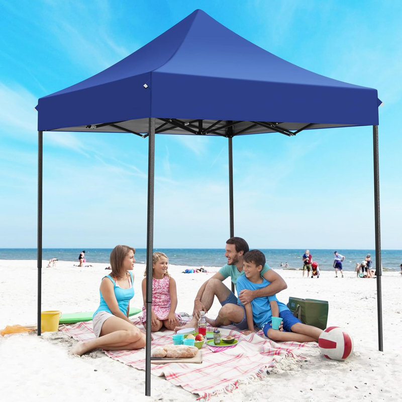 3 x 3m Steel Canopy, Dark Blue