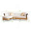 Canapé modulaire capitonné doré-930144826-930144825