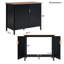 Support d'aquarium de 40 à 50 gallons avec armoire de rangement, support d'aquarium en métal robuste de 36 pouces, conception cannelée moderne, capacité de 800 lb, support de réservoir de reptile pour le salon