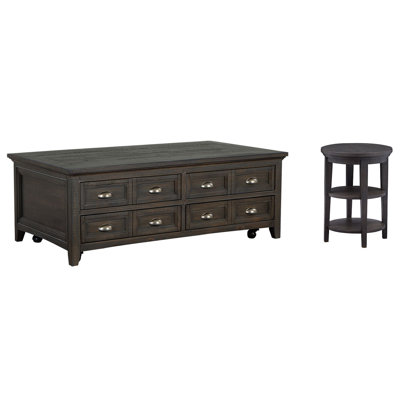 Liz Lift Top Storage Cocktail Table With Accent End Table