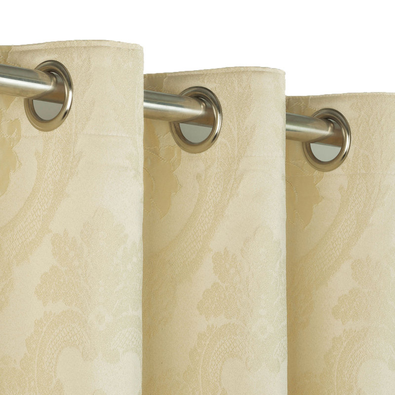 Bogdan Semi Sheer Curtain Pair, 228 W x 228 D cm, Cream