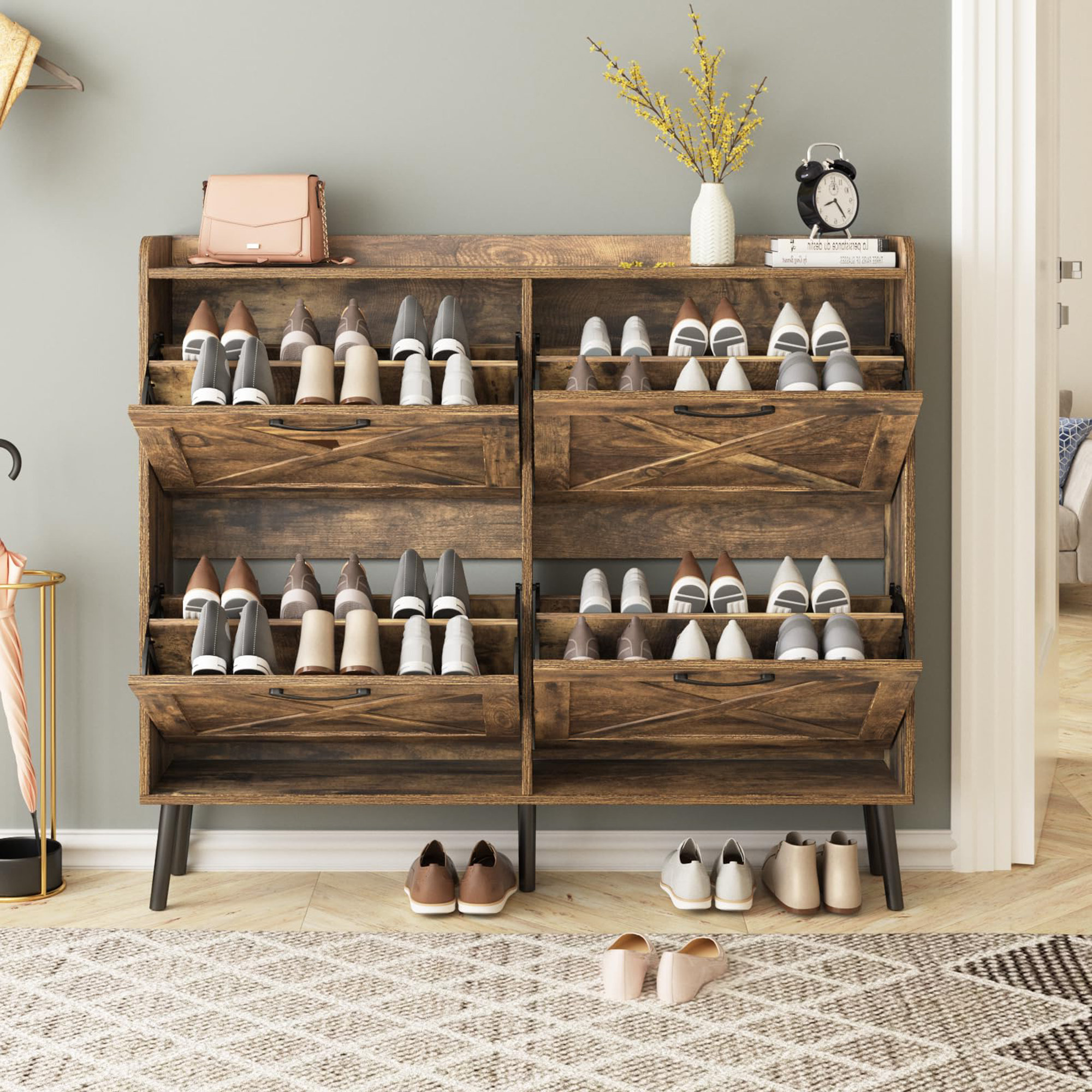 Organizedlife 32 Pair Shoe Storage Cabinet | Wayfair