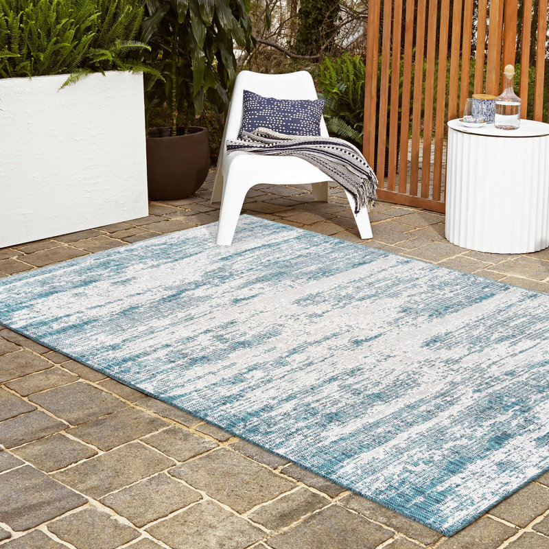 Tapis extérieur bleu iris, Rectangle 2 pi 2 po x 3 pi