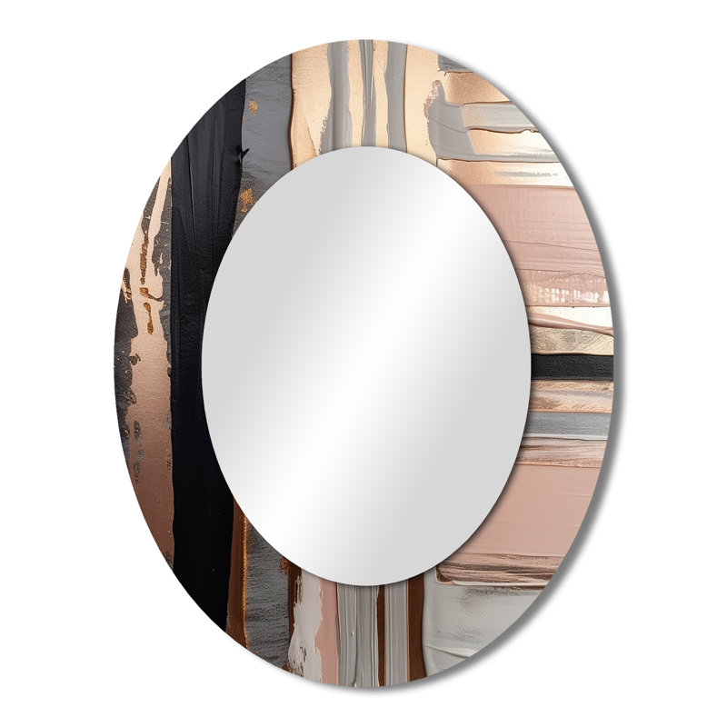 Miroir mural rose et or rose, 43 po x 33 po