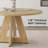 47" Round Dining Table for 4-7 - Wood Top & Metal Base-575492599