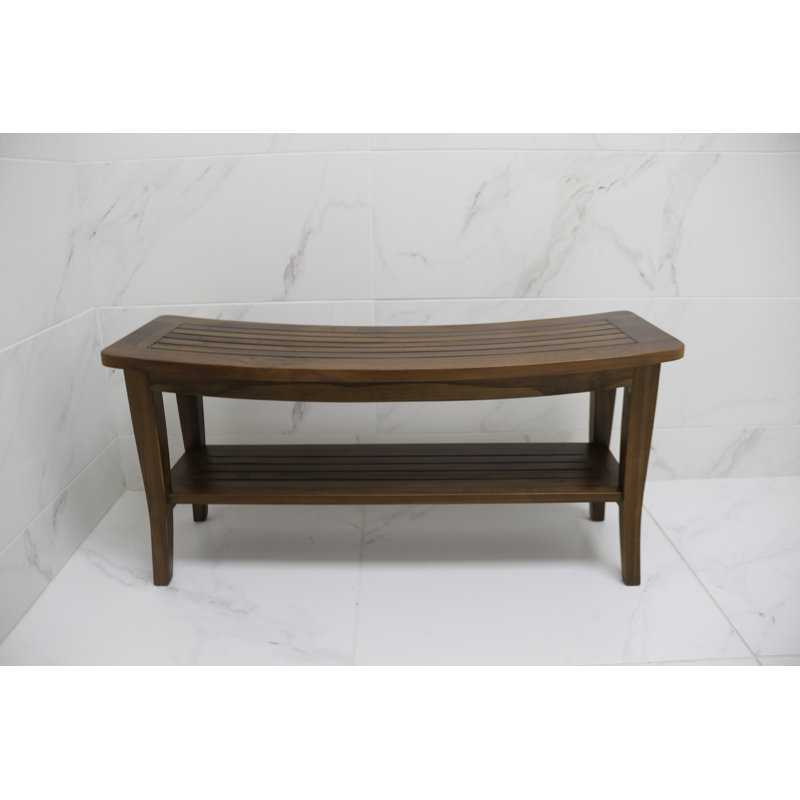 Weinert Teak Shower Bench, 16" H x 35" W x 12" D