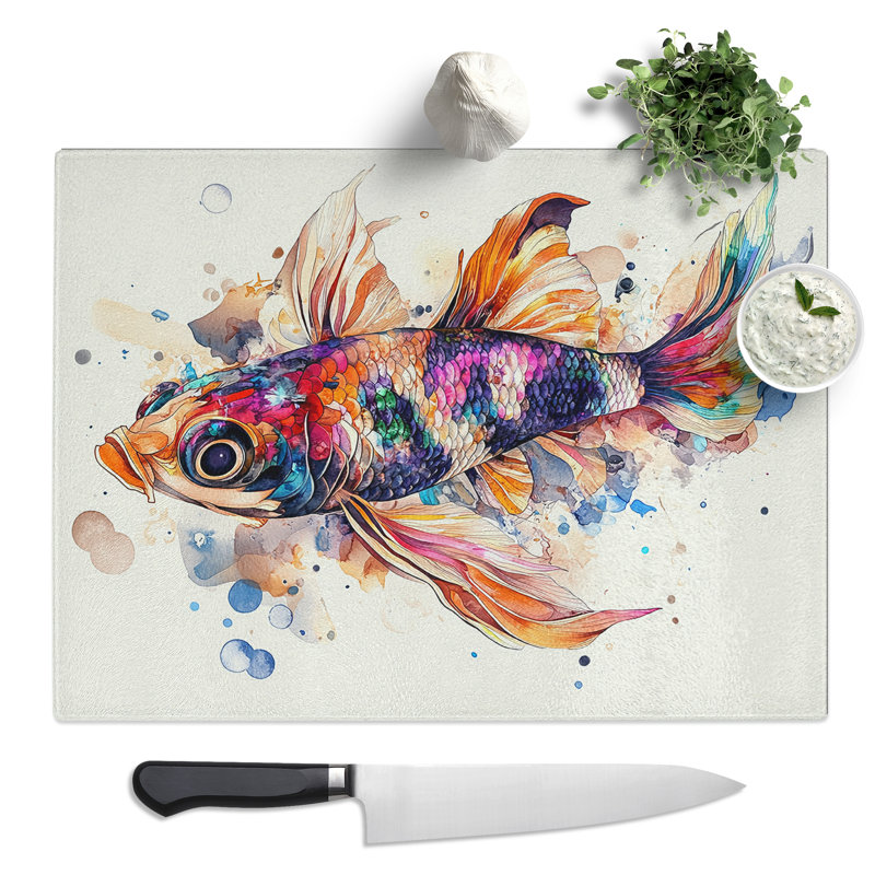 Exotic Fish Vol.1  Glass Chopping Board