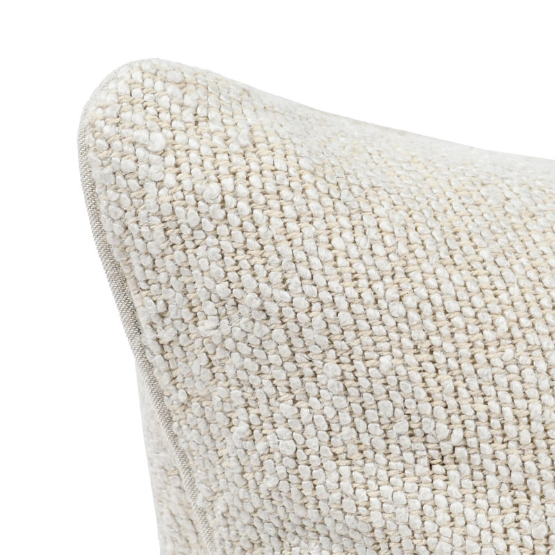 Sava Indoor/Outdoor Pillow Cover & Insert, Rectangle 14"H x 20"W, Natural