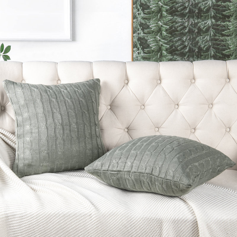 Square Cushion Cover, Ghost Grey