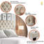 Linen Upholstered Bed Frame with Adjustable Headboard and Button Tufting-1191308099-1191308103