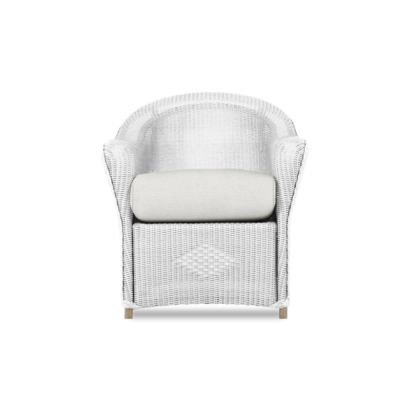 Reflections Outdoor Dining Armchair, Demo Oatmeal, White