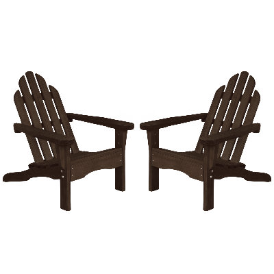Chaises Adirondack Amish Casual 800 lb résistantes et traitées, ensemble de 2