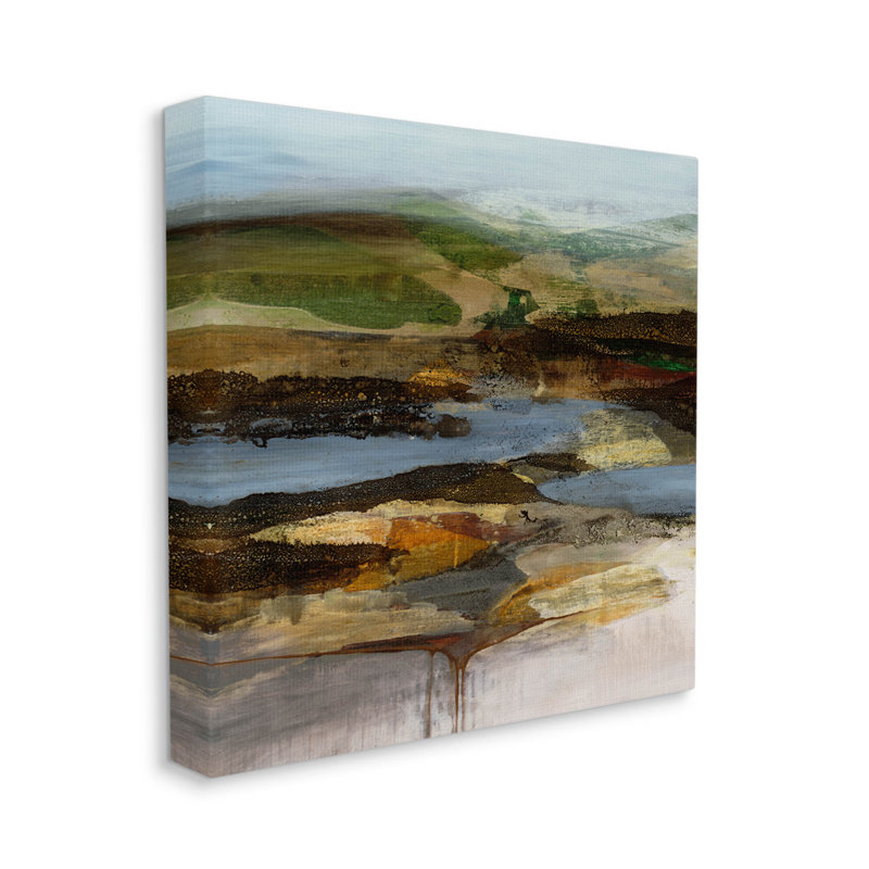 "Horizon abstrait détaillé", art mural par Ruth Fromstein, H 36 po x l 36 po x P 1,5 po
