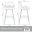 Eagar Upholstered Counter Stool with Metal Frame-1129141068