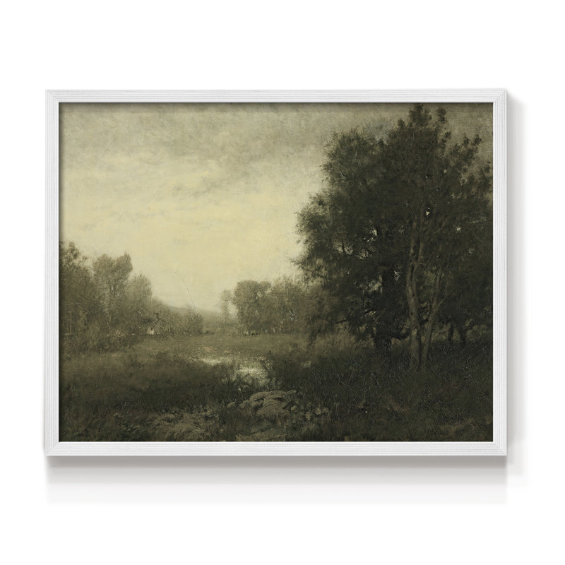 Paysages rétro-CD-XXV - reproduction encadrée, H 16 po x l 20 po, Blanc