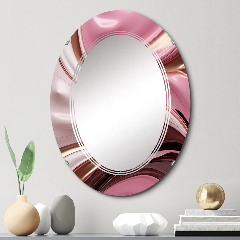 Parnita - Miroir mural moderne ovale, 30 po x 20 po