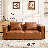 84.25” Leather Upholstered Oversized Seating Sofa With Reversible Cushions-1541282339