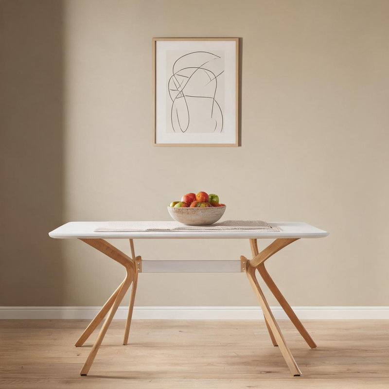 Reynna Rectangular with Iron Base Dining Table