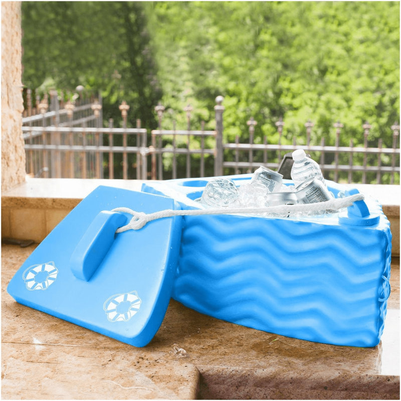 TRC Recreation Super Soft Goodlife Floating Kooler for Pool/Spa, Bahama Blue