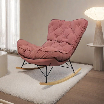 Chaise berçante légère et luxueuse
