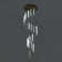 Modern LED K9 Crystal Chandelier Light Fixture W/ Remote Control