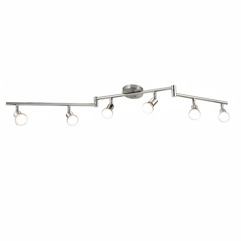 6-Light Dimmable Ceiling Track Lighting Fixtures, GU10 Base, No Bulbs