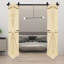 Porte de grange double pliante en bois massif de style K avec ensemble de quincaillerie - Assemblage requis-101127211-101127214