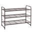 Étagère à chaussures 3 niveaux 9 paires en métal empilable, range-chaussures extensible réglable en hauteur-1406527449-1344242703