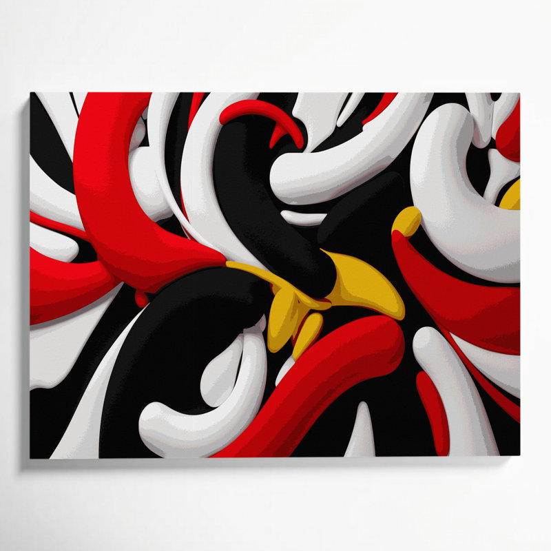 Art mural sur toile Biomorphic Abstraction 82, H 11 po x l 14 po