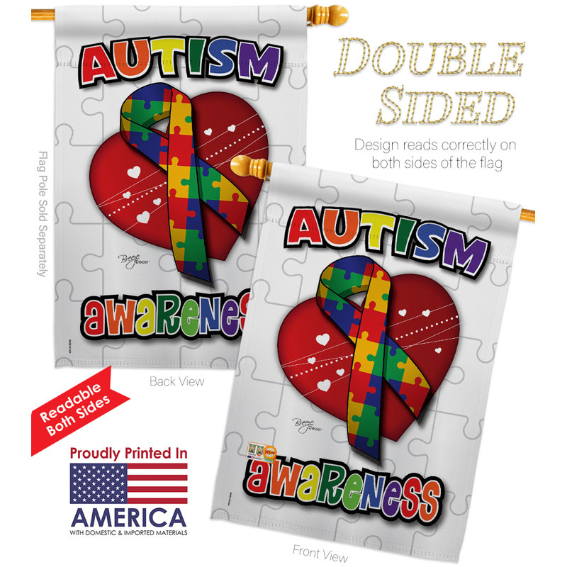 Double Sided 40'' H x 28'' W Polyester Flag Set
