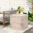 Outdoor/Indoor Square Travertine Lightweight Concrete Side Table