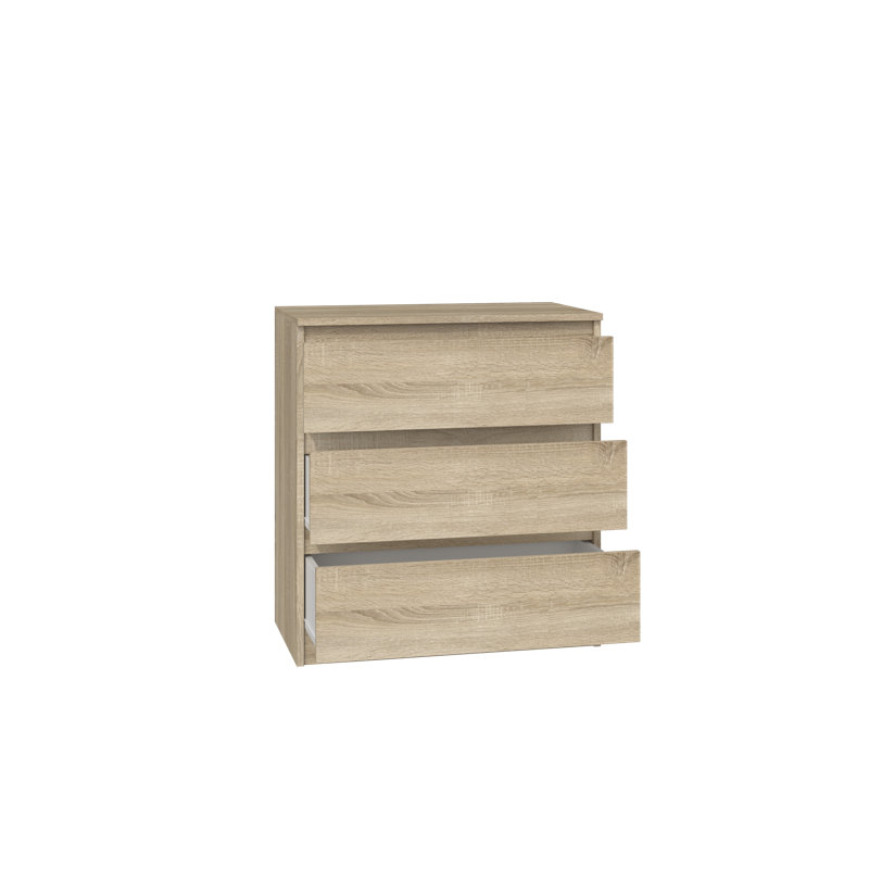 Traynor 70cm W 3 - Drawer Chest of Drawers, Sonoma