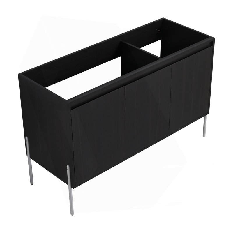 Meuble-lavabo autoportant 48 po avec portes à fermeture douce (ensemble KD) 48 po - évier inclus