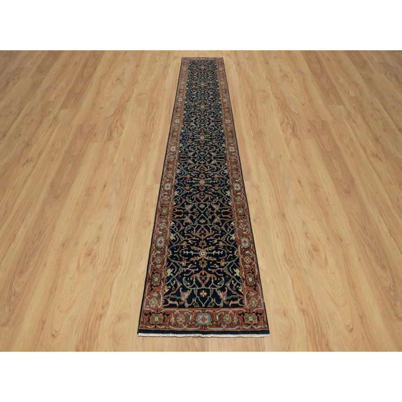 Tapis de couloir bleu Heris