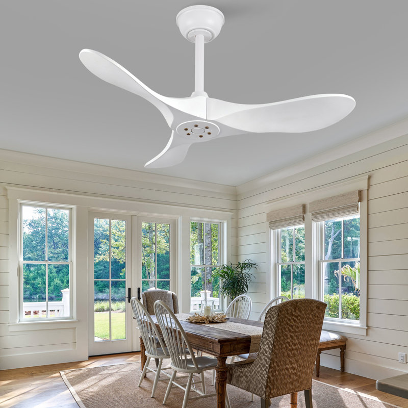 Ventilateur de plafond moderne blanc 36 pouces