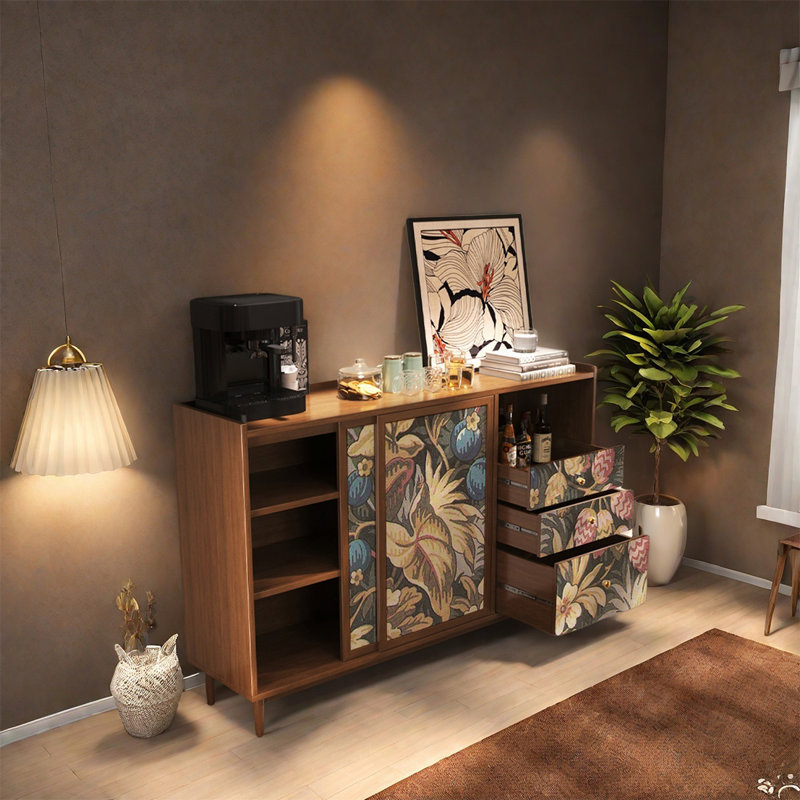Commode 2 tiroirs en bois de pin