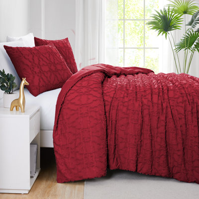 Ensemble d'édredon en microfibre à motif de jacquard de la collection Marrakech par Southshore Fine Linens