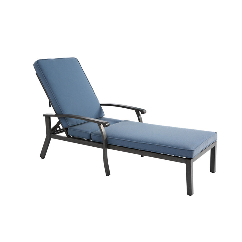 Aluminium Cast lounge chair, Blue
