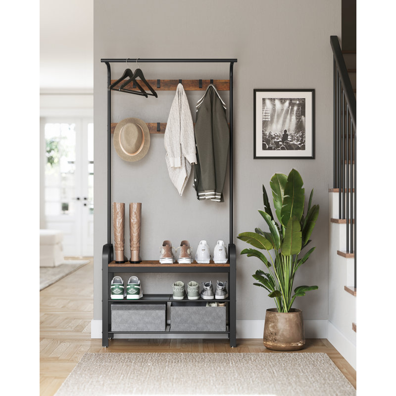Ahnalise Hall Tree 84cm Wide with Bench and Shoe Storage