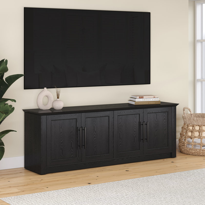 Diamante Rectangular TV Stand for TV's up to 78", Espresso Wood